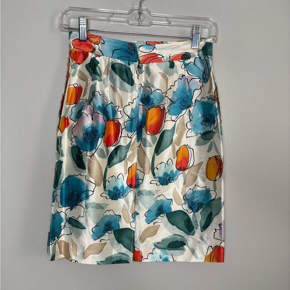 Dolce & Gabbana Watercolor Floral Silk Skirt - Picture 5 of 7